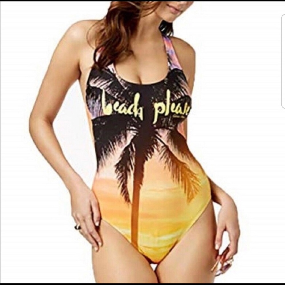 Calvin Klein Palm Sunset Beach Please Swimsuit